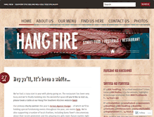 Tablet Screenshot of hangfiresmokehouse.com